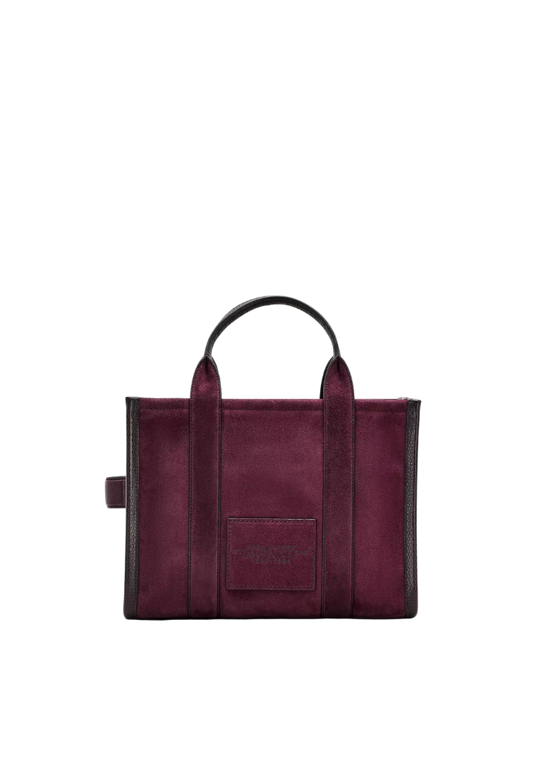 ( PREORDER ) Marc Jacobs The Suede Medium Tote Bag In Dark Plum 2F5HTT029H01