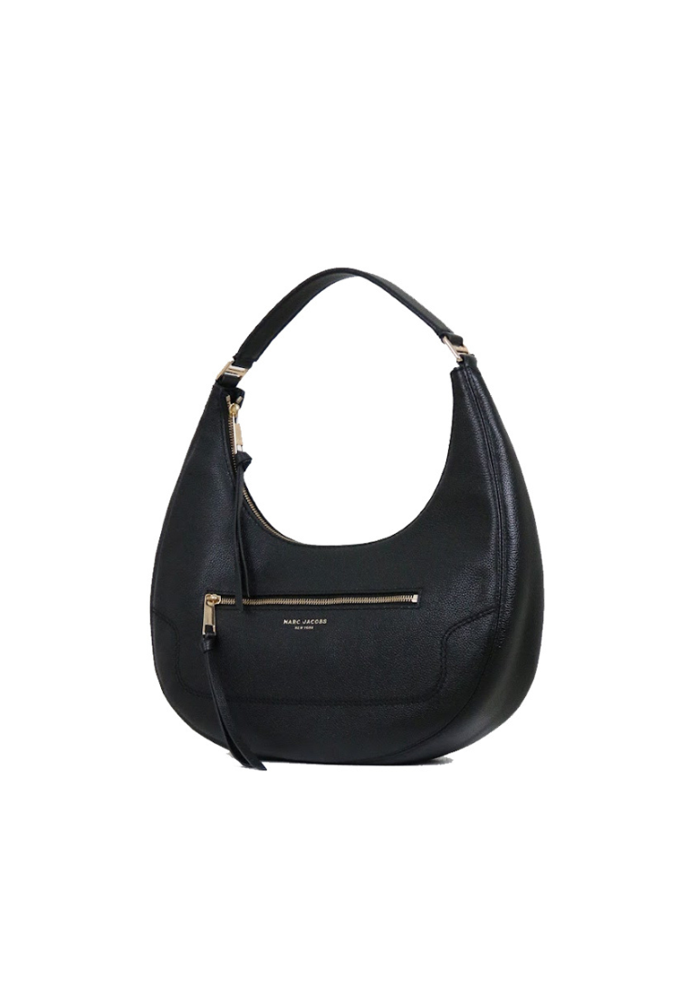 Marc Jacobs Medium Leather Crescent Shoulder Bag In Black H916L03FA22