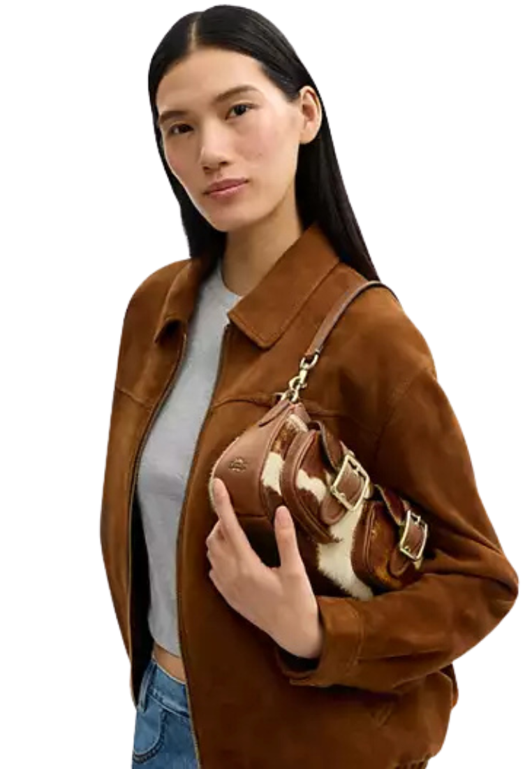 ( PREORDER ) Coach Ashton In Haircalf With Cow Print Shoulder Bag In Cow Multi CDW47