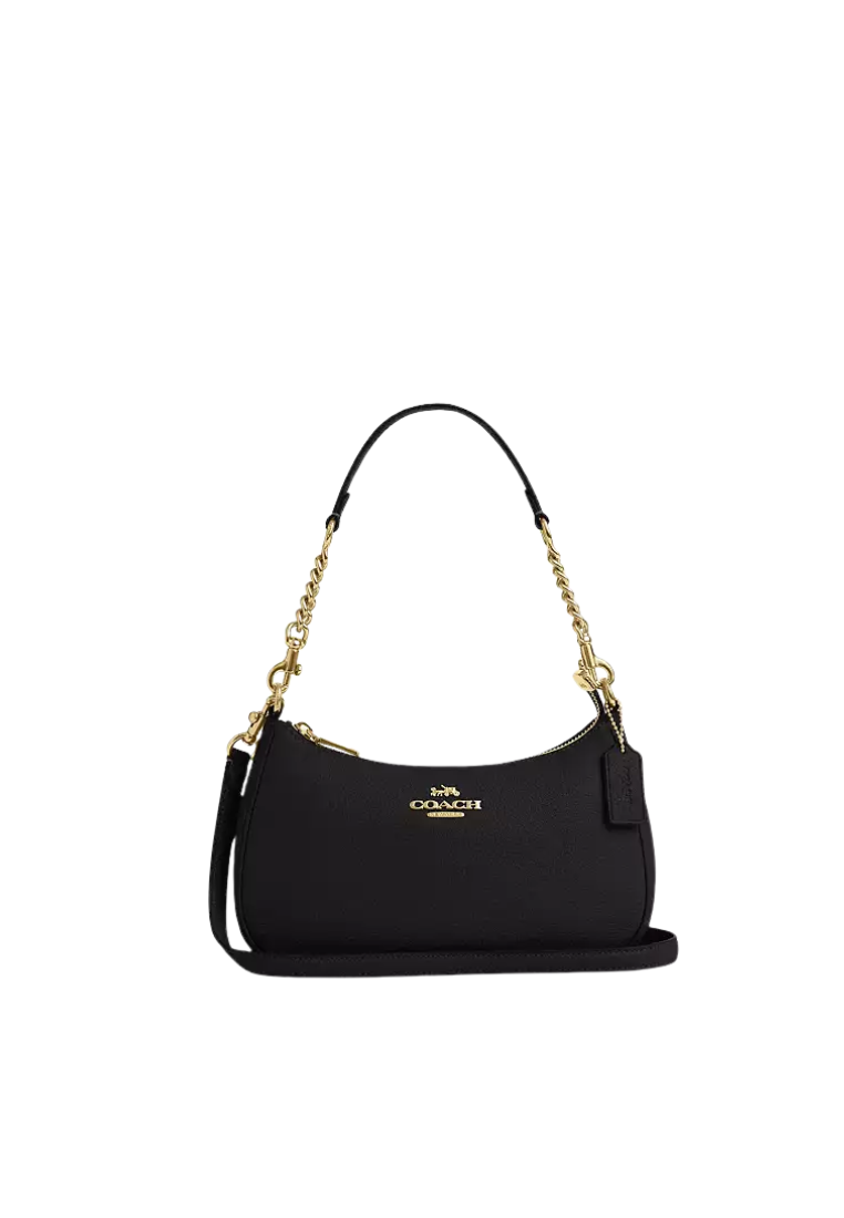 ( PREORDER ) Coach Teri Shoulder Bag In Gold Black CV934