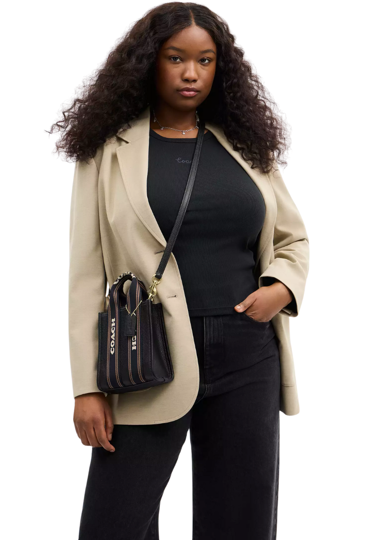 ( PREORDER ) Coach Smith Mini Tote Bag In Black Multi CCF80