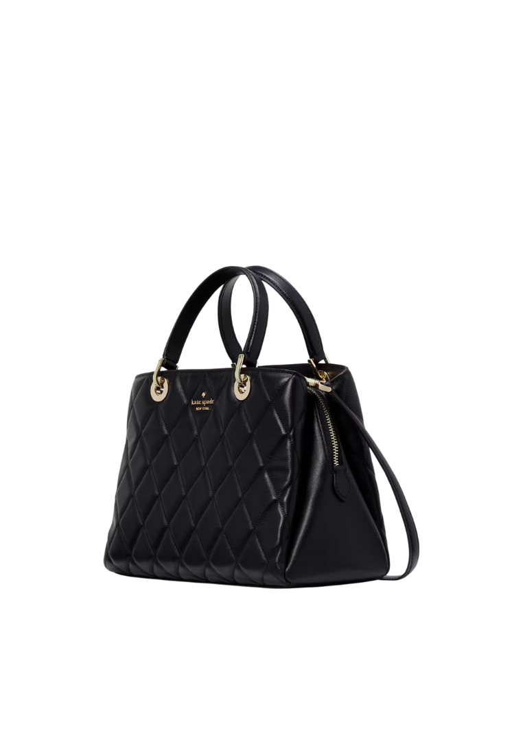 Kate Spade Carey Quilted Sullivan Satchel Bag In Black KH227