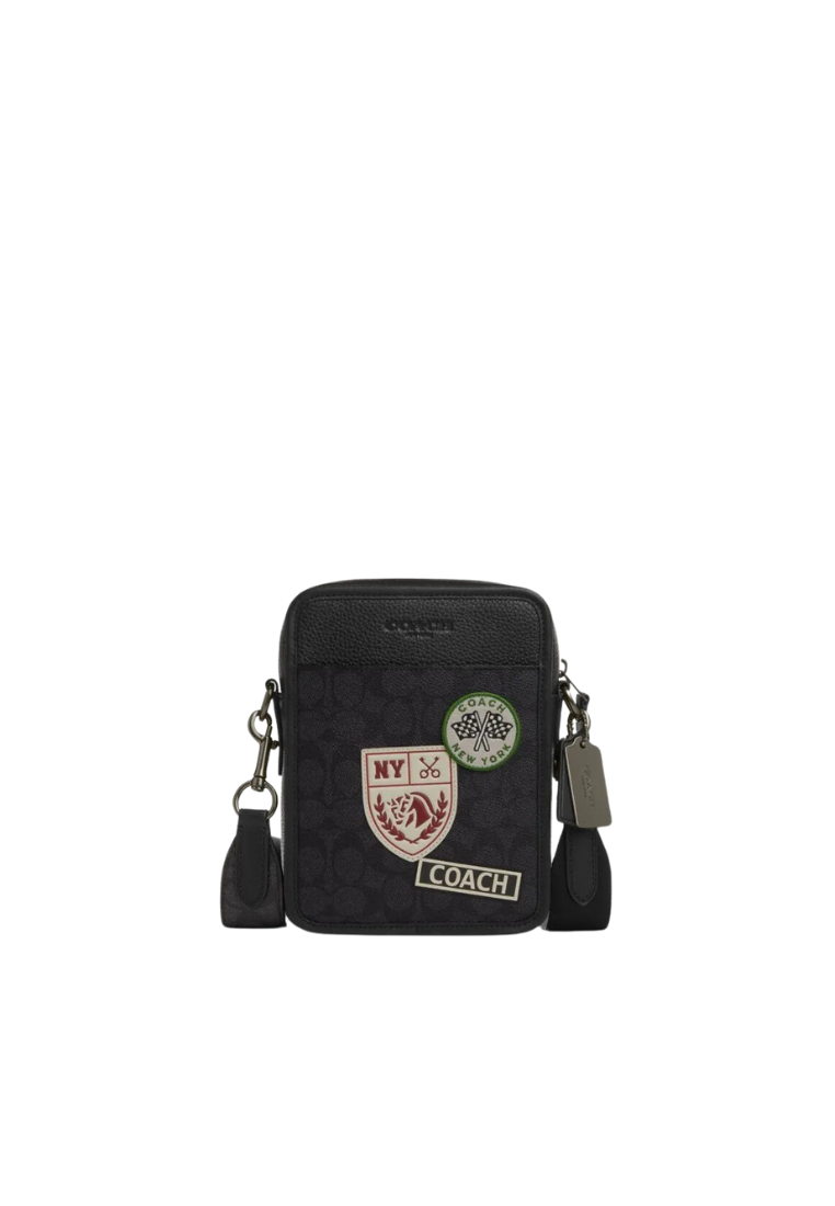 Coach Sullivan Crossbody Bag With Patches In Charcoal Multi CY894