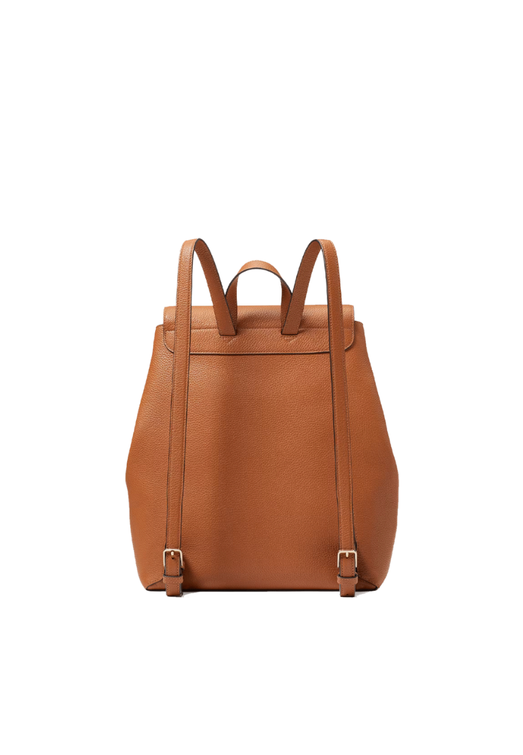 ( PREORDER ) Kate Spade Lena Large Flap Backpack In Warm Gingerbread KH437