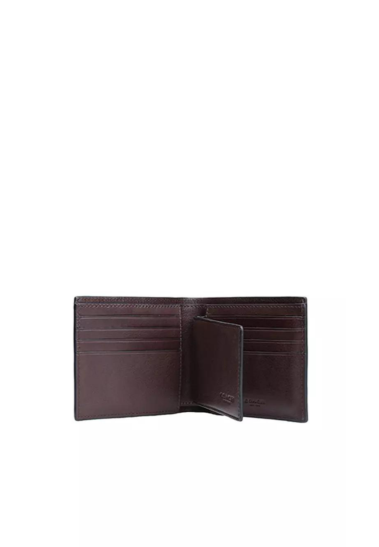 Coach Mens Compact ID Wallet F74991 In Mahogany