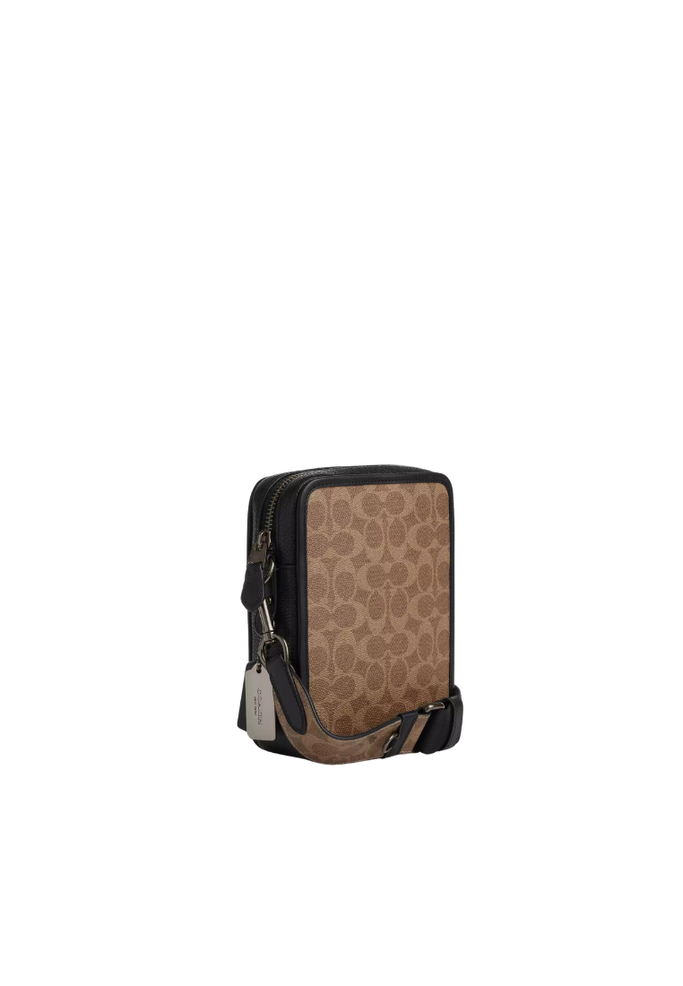 Coach Sullivan Crossbody Bag With Patches In Tan Multi CY895