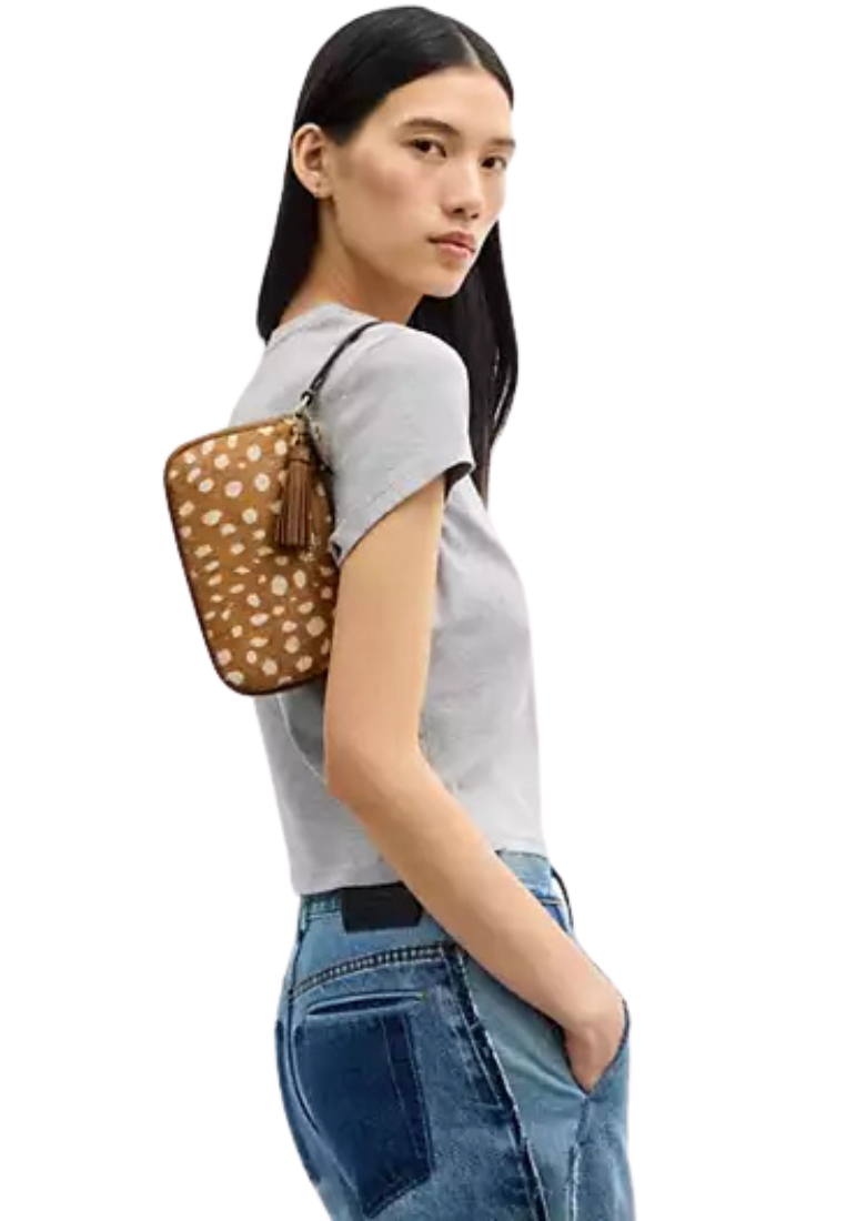 ( PREORDER ) Coach Nolita 19 With Deer Print Shoulder Bag In Brown Multi CDW35