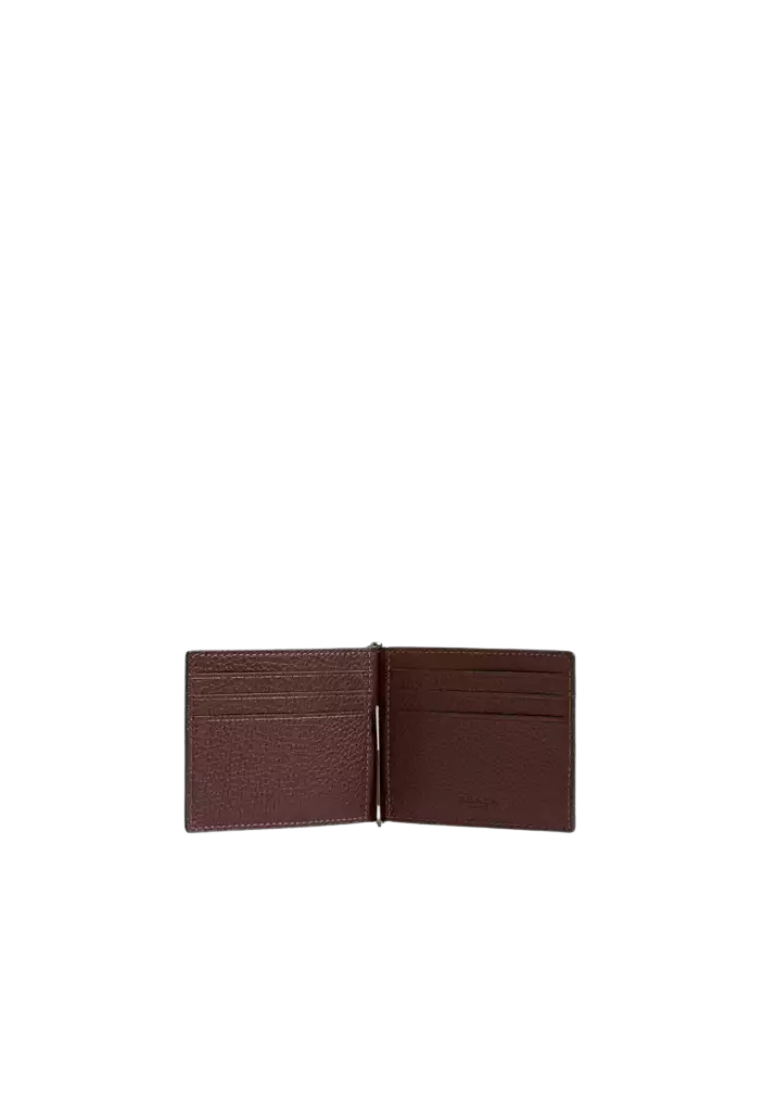 Coach Slim Money Clip Billfold Wallet In Signature Leather In Maple CDD01