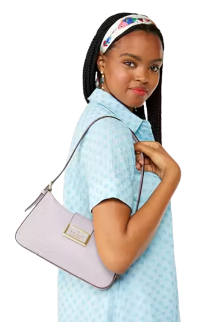 ( PREORDER ) Kate Spade Reegan Small Shoulder Bag In Pale Amethyst KG185