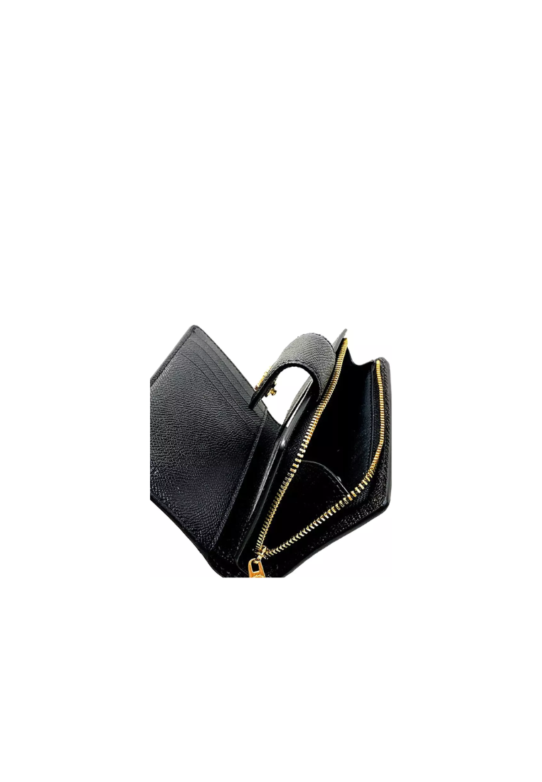 Coach Accordion CE551 Wallet In Signature Leather In Black