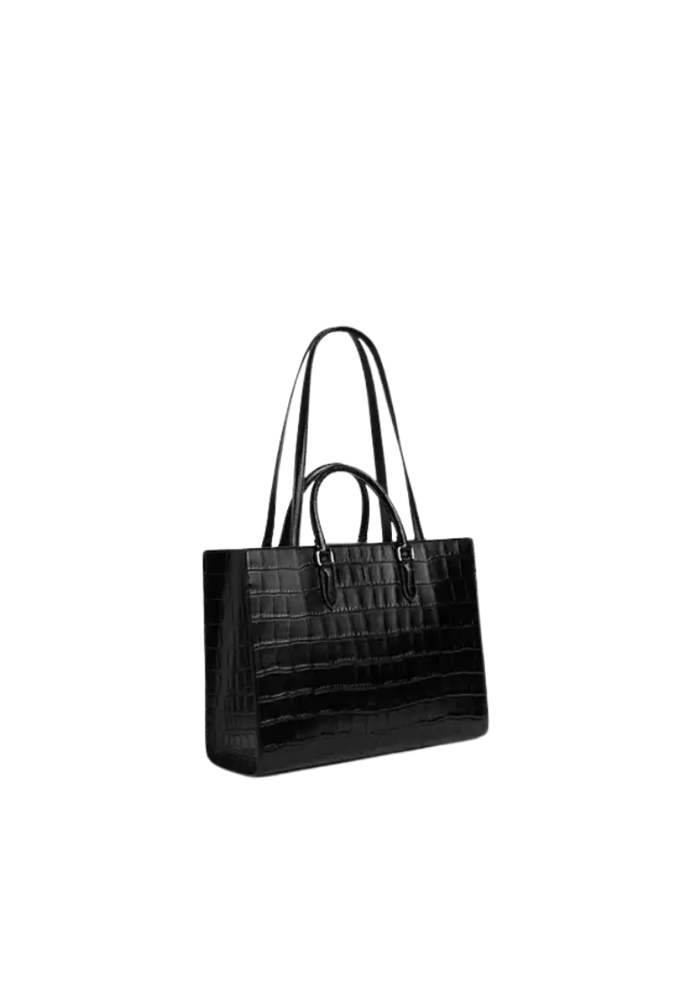 ( PREORDER ) Coach Maggie Tote Bag In Silver Black CY667