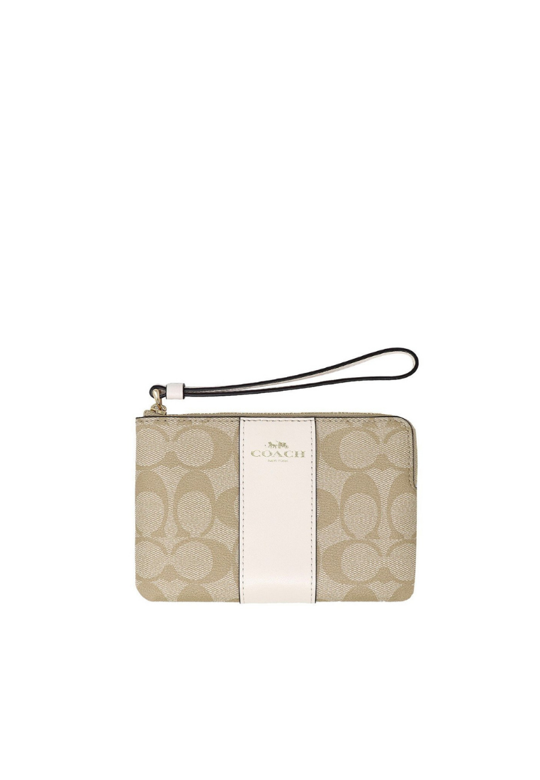 Coach Zip Wallet 58035 In Light Khaki Chalk