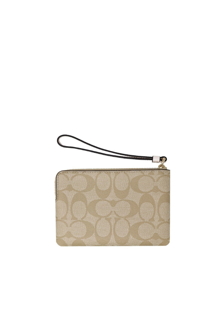 Coach Zip Wallet 58035 In Light Khaki Chalk