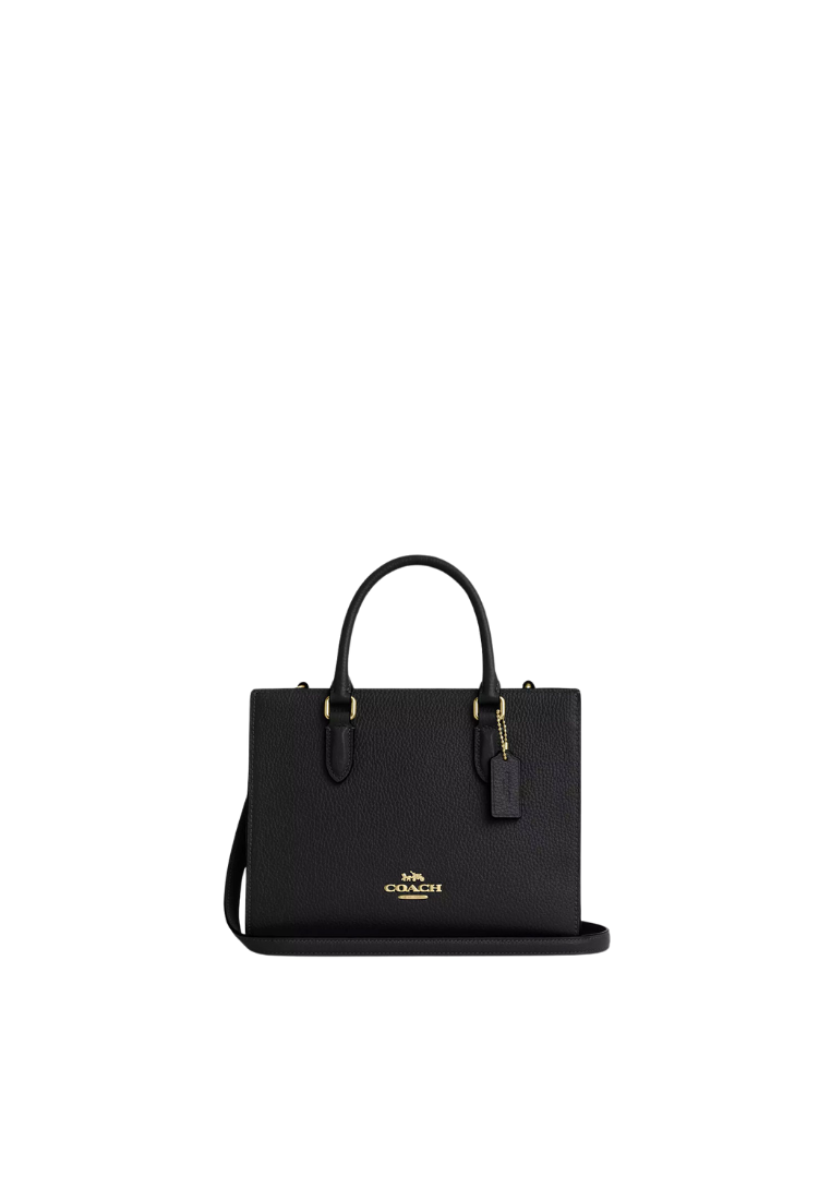 ( PREORDER ) Coach Maggie Small Tote Bag In Gold Black CY668