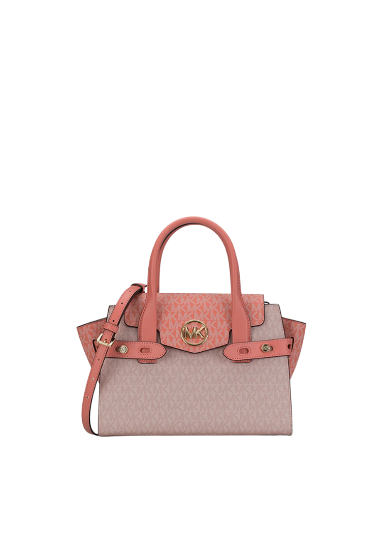 Michael Kors Medium Signature Carmen 35S2GNMS8V Satchel Bag In Sherbert Multi