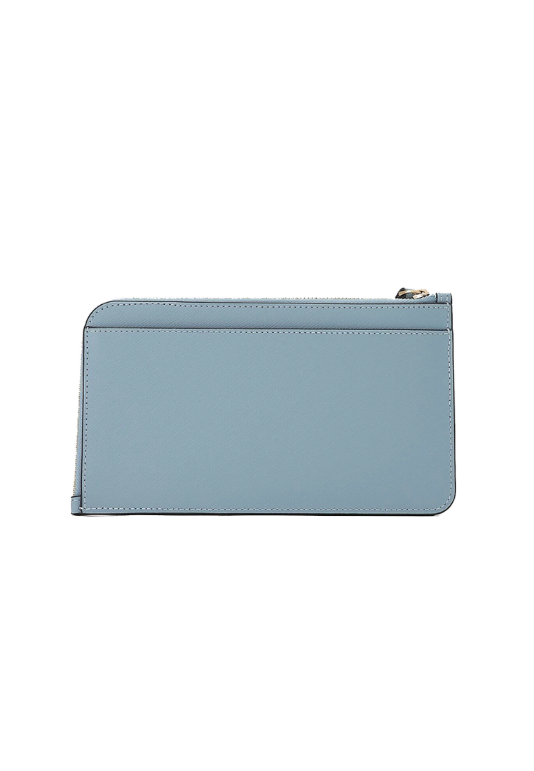 Kate Spade Medium L-zip Lucy Wristlet In Polished Blue KD903