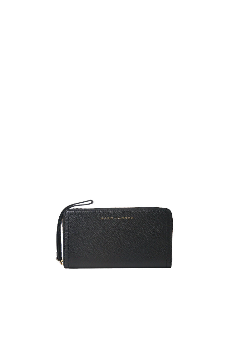 Marc Jacobs Zip Around Wallet With Wristlet Strap In Black S104L01FA21