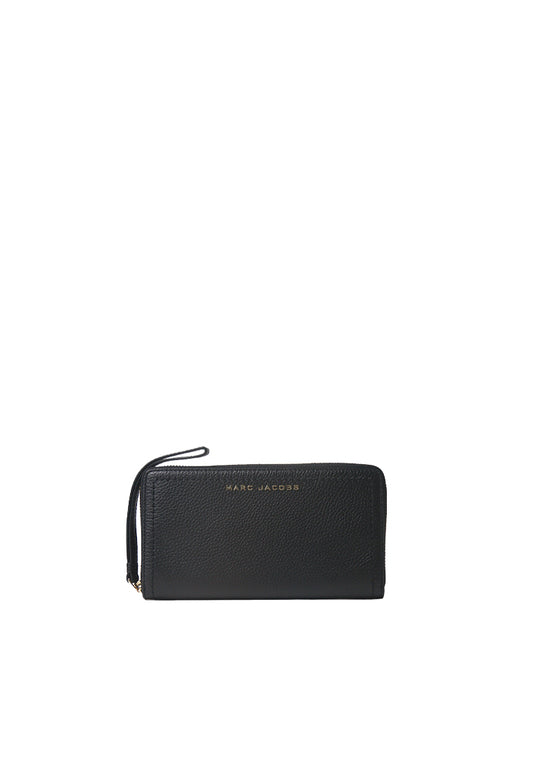 Marc Jacobs Zip Around Wallet With Wristlet Strap In Black S104L01FA21