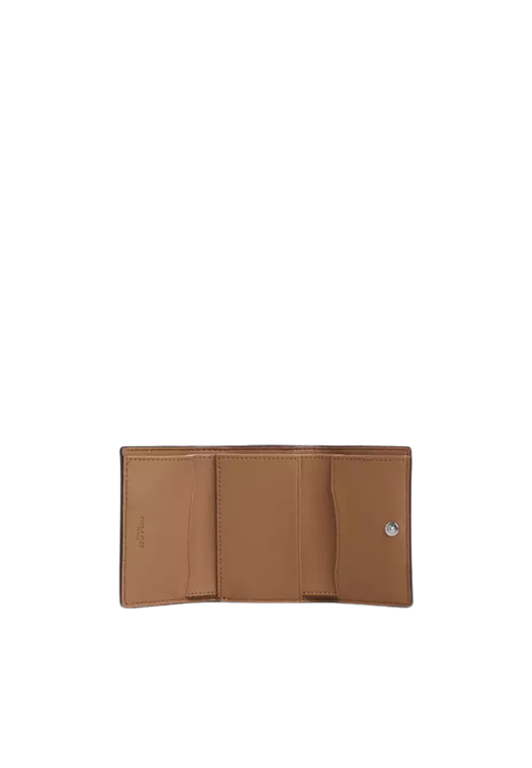 Coach Micro Wallet Signature Canvas In Sand Taupe CW804