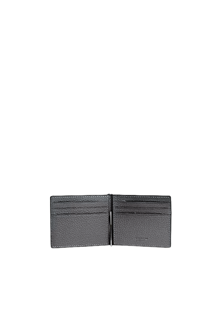 Coach Money Clip Wallet Billfold In Graphite CH090