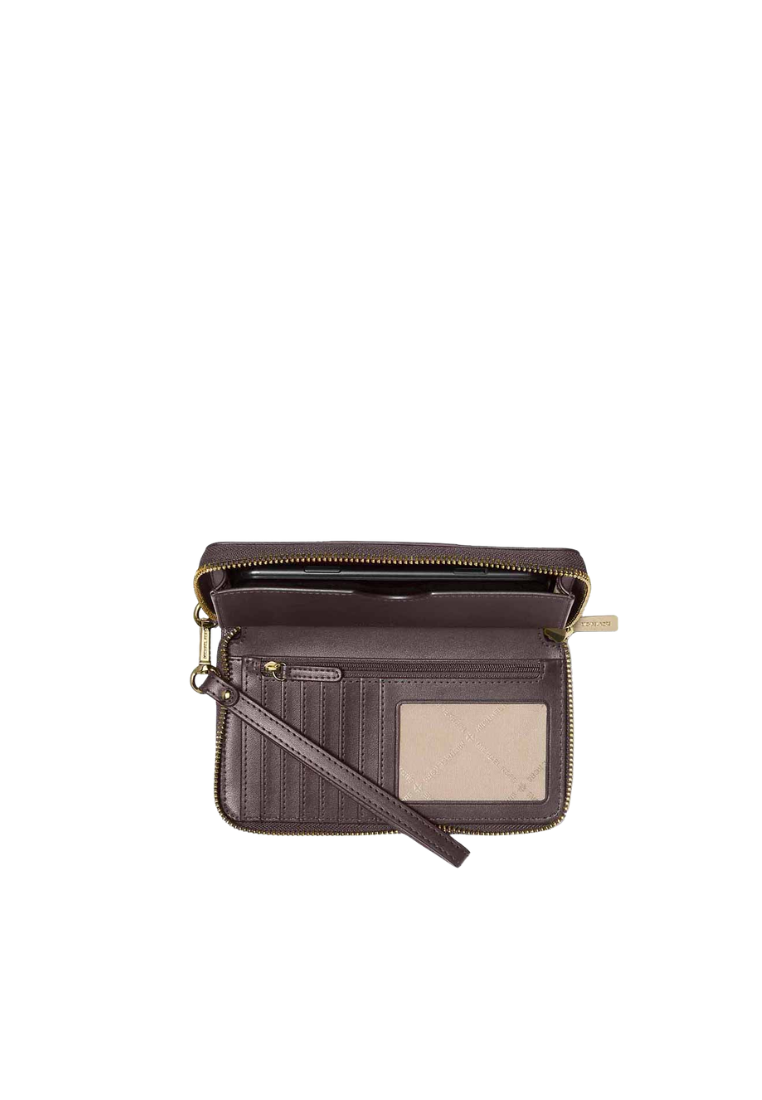 Michael Kors Jet Set Metallic Stripe Smartphone Wallet In Brown 35F5GTVE3K