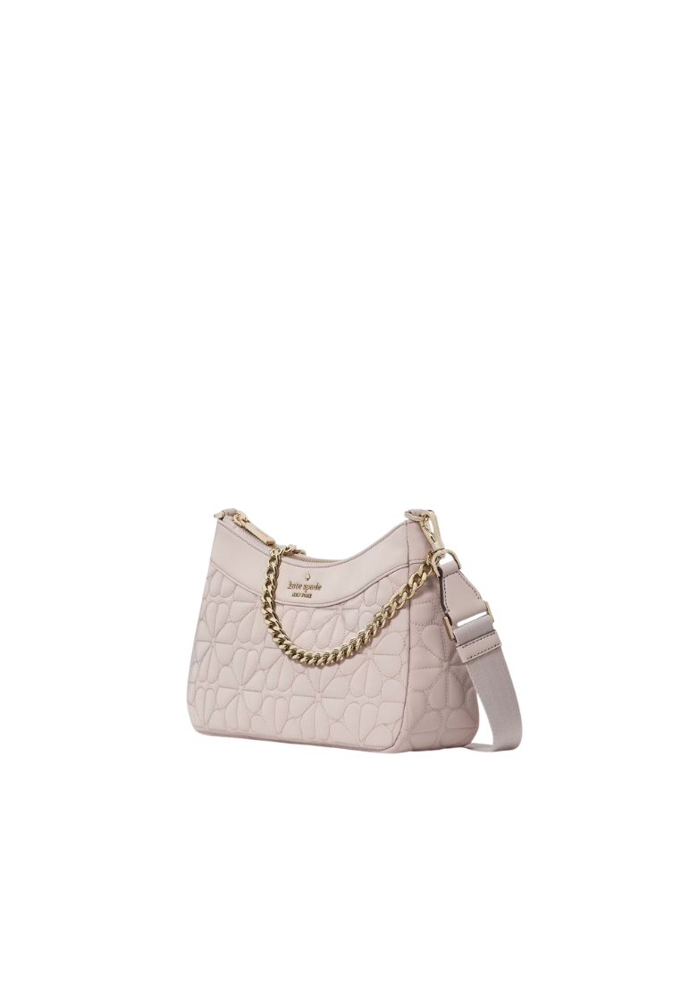 Kate Spade Spade Flower Quilted Fabric Convertible Crossbody Bag In Cozy Grey KK077