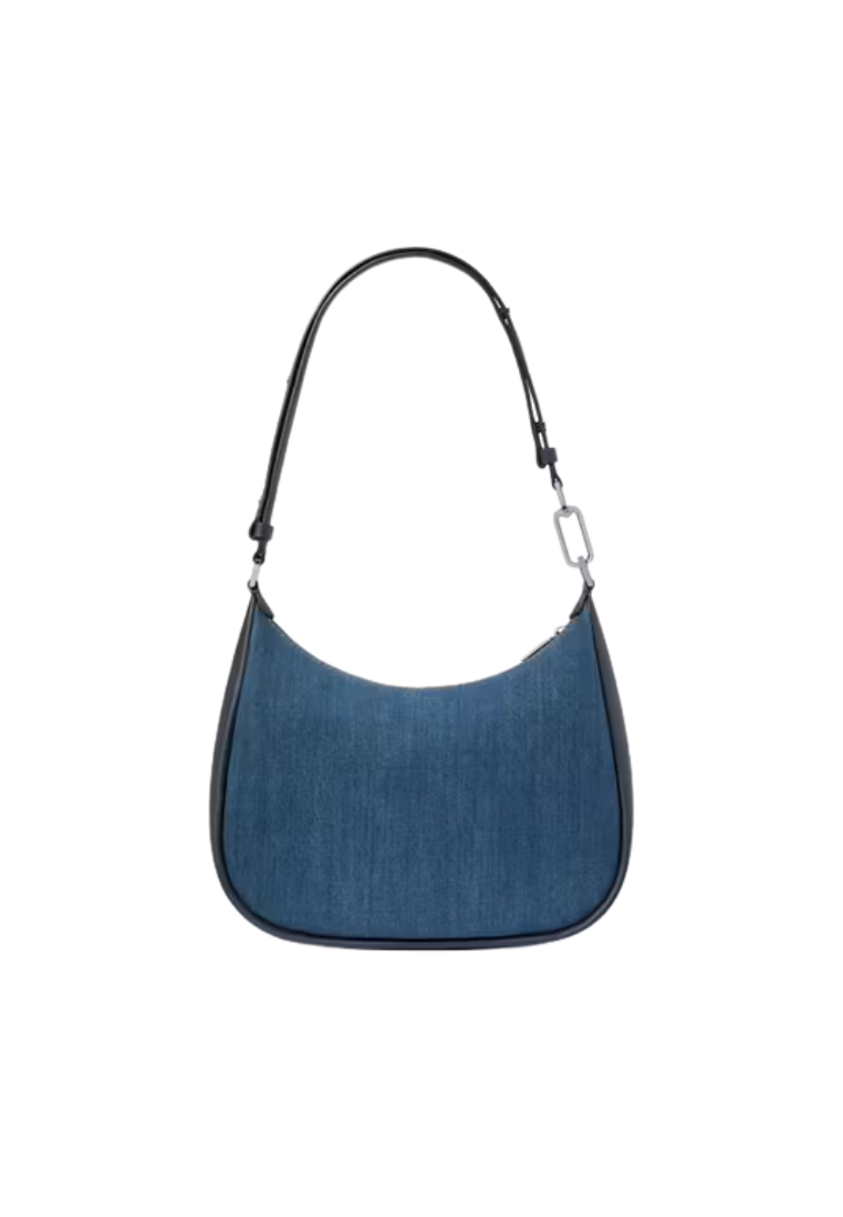 Kate Spade Kayla Large Denim Fabric Shoulder Bag In Blue Multi KK082