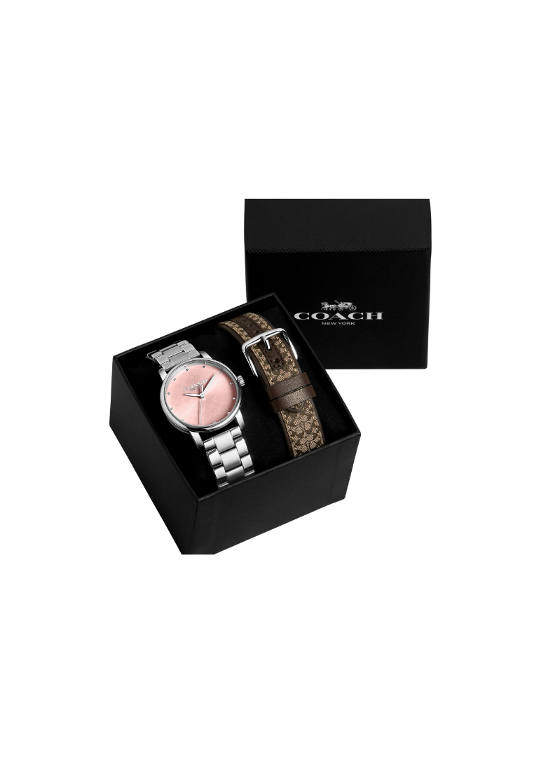 Coach Grand Gift Set Watches In Silver Pink 14000088