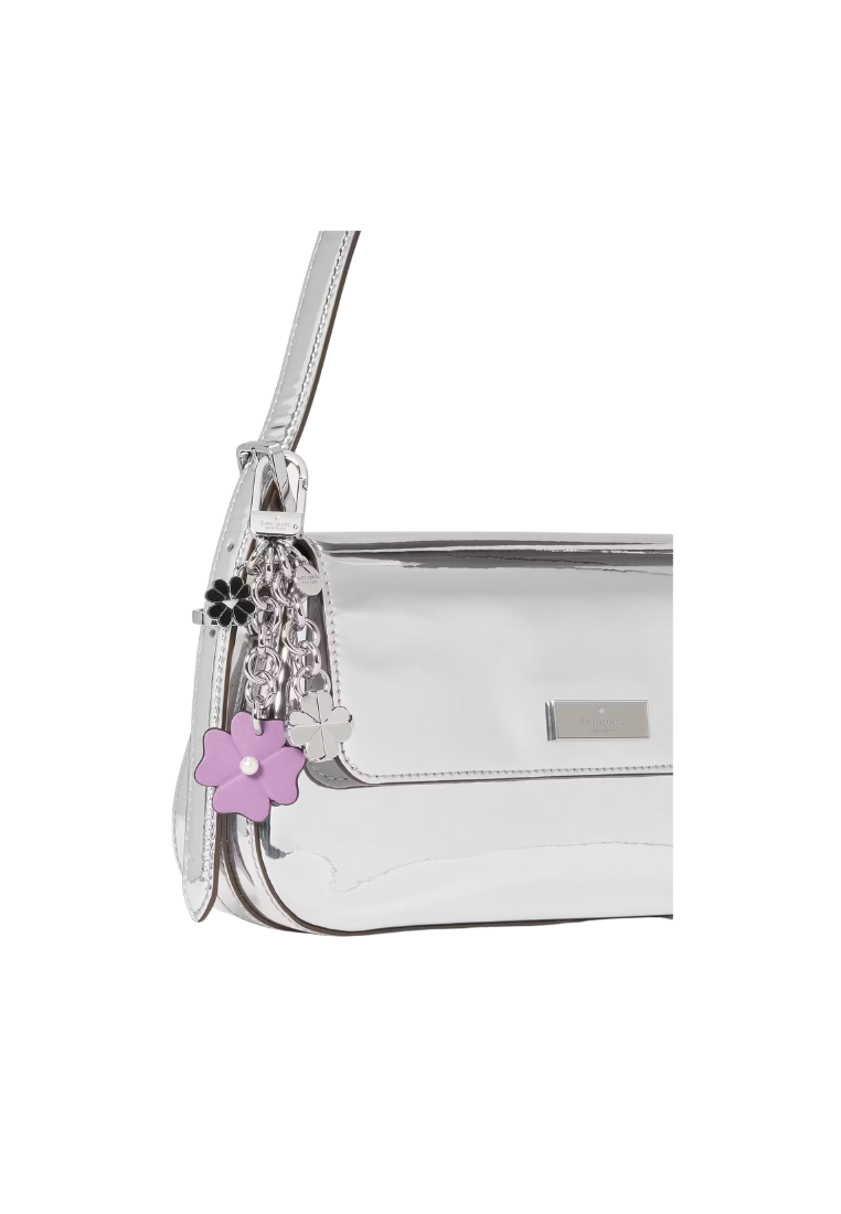 ( PREORDER ) Kate Spade Flower Dangle Bag Charm In Wisteria KM718