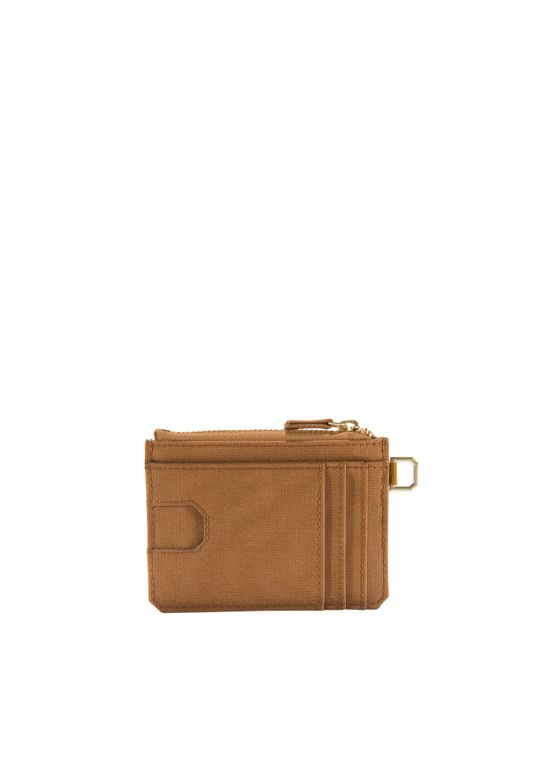 Carhartt Nylon Duck Zippered Card Keeper Wallet In Brown WW0245W