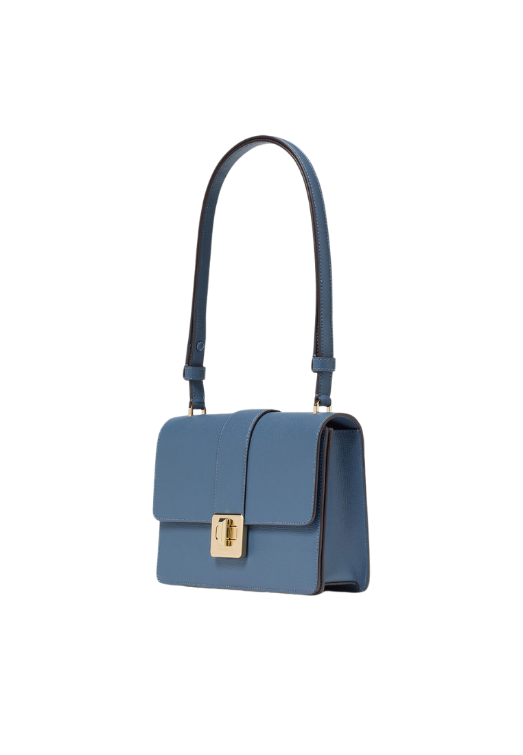 Kate Spade Phoebe Turnlock Shoulder Bag In Blue Stone KK123