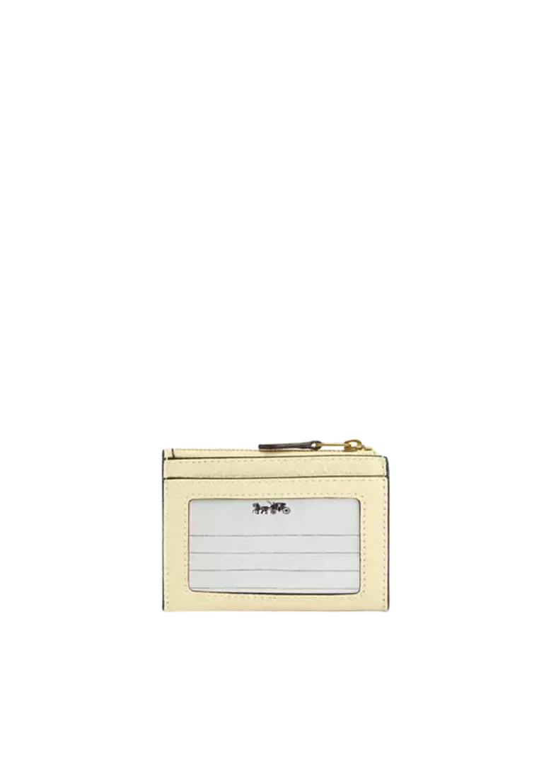 Coach Mini Skinny ID Card Case With Crystal In Moonlight CAT64