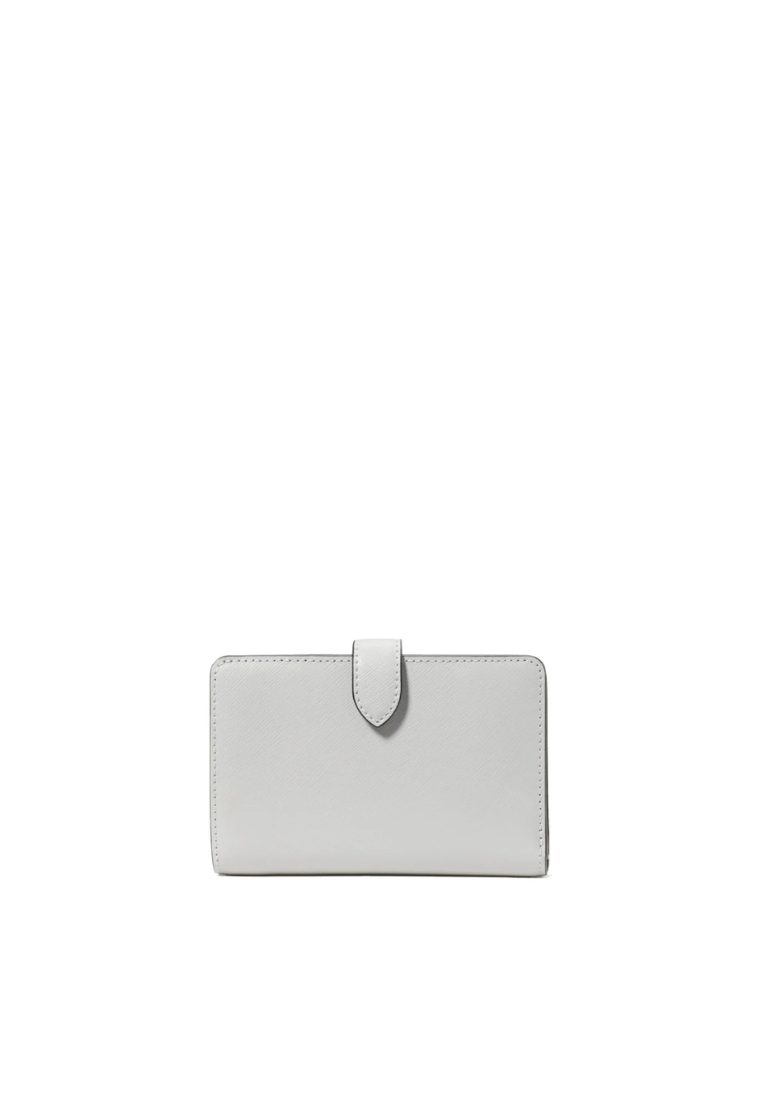 Kate Spade Madison Wallet Medium Compact Bifold In Platinum Grey KC511