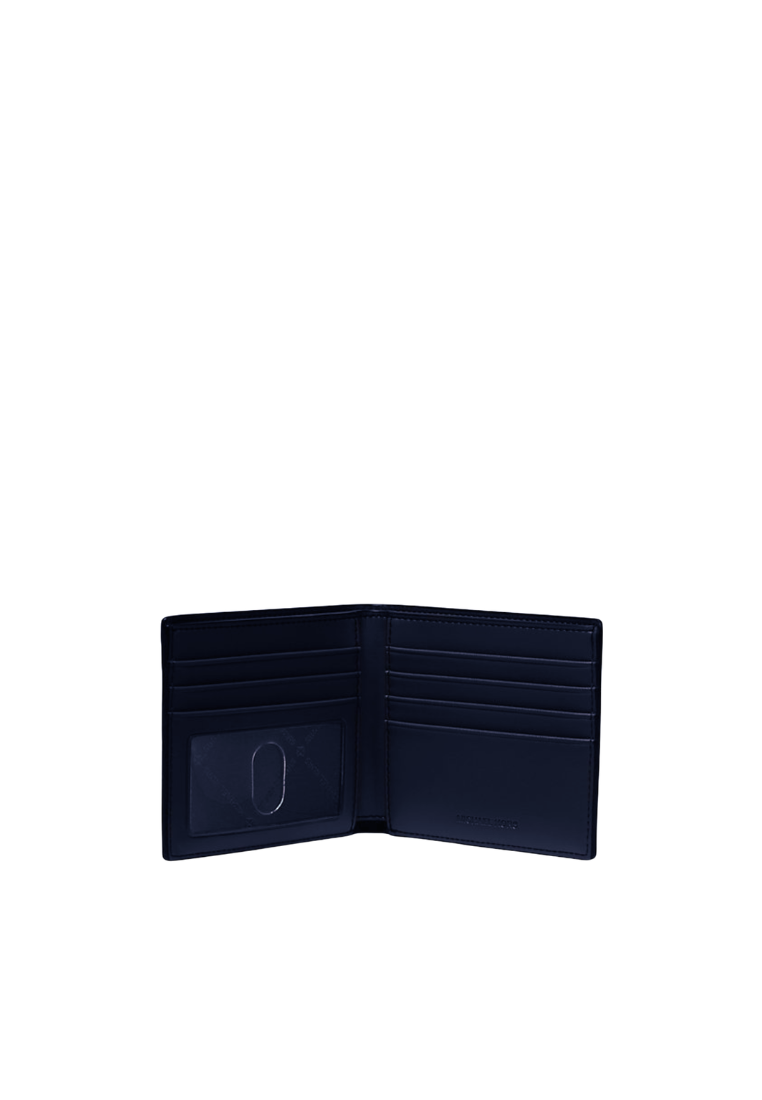 Michael Kors Cooper Pebbled Leather Billfold Wallet In Navy Blue Marine 36S4LCOF2L