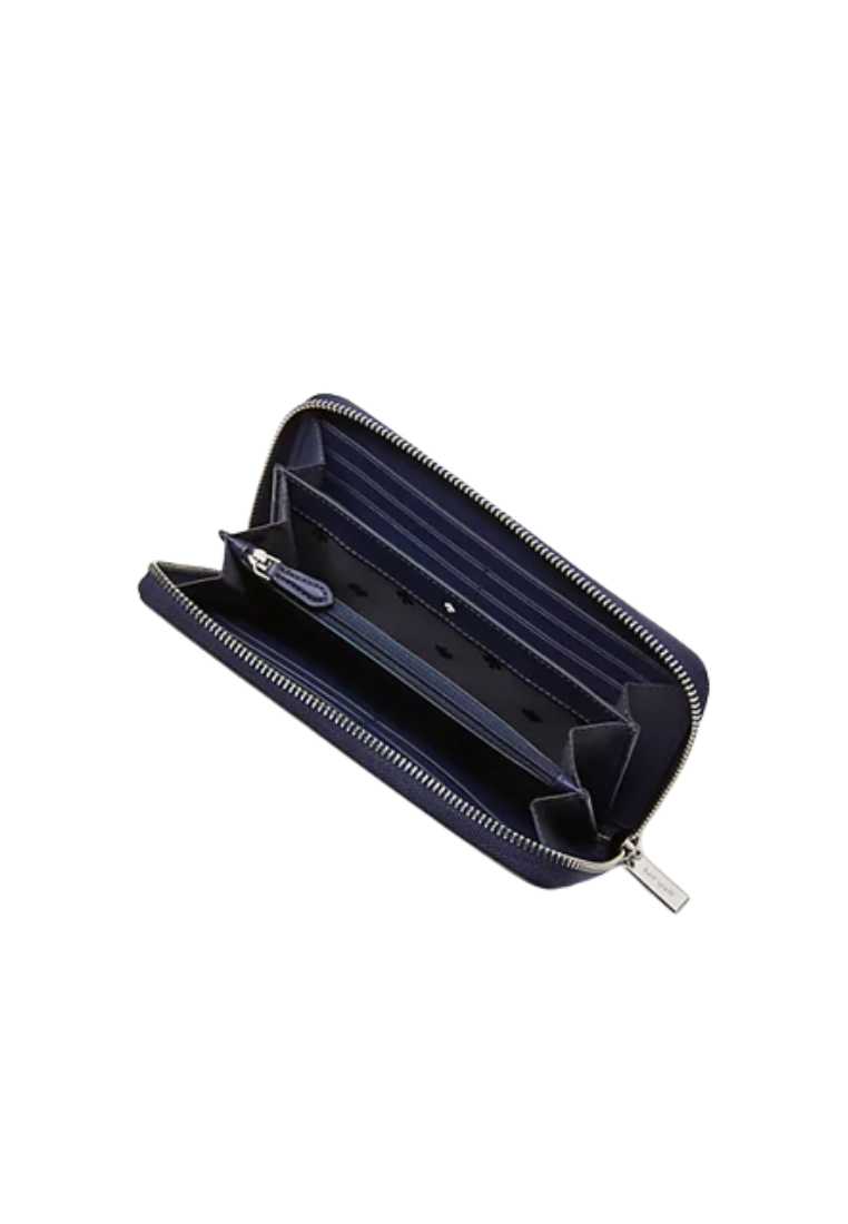 Kate Spade Schuyler Orange Toss Wallet Large Continental In Parisian Navy KD738