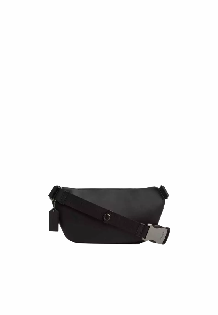 Coach Elias Belt Bag Signature Canvas In Charcoal Black CZ400