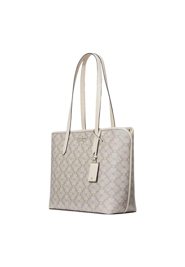 Kate Spade Flower PVC Tote Bag In Dark Beige KG086