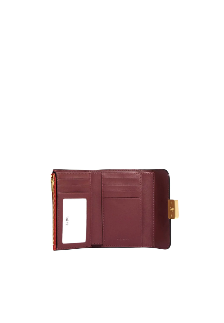 Coach Medium Grace Wallet In Red Apple Multi CC061