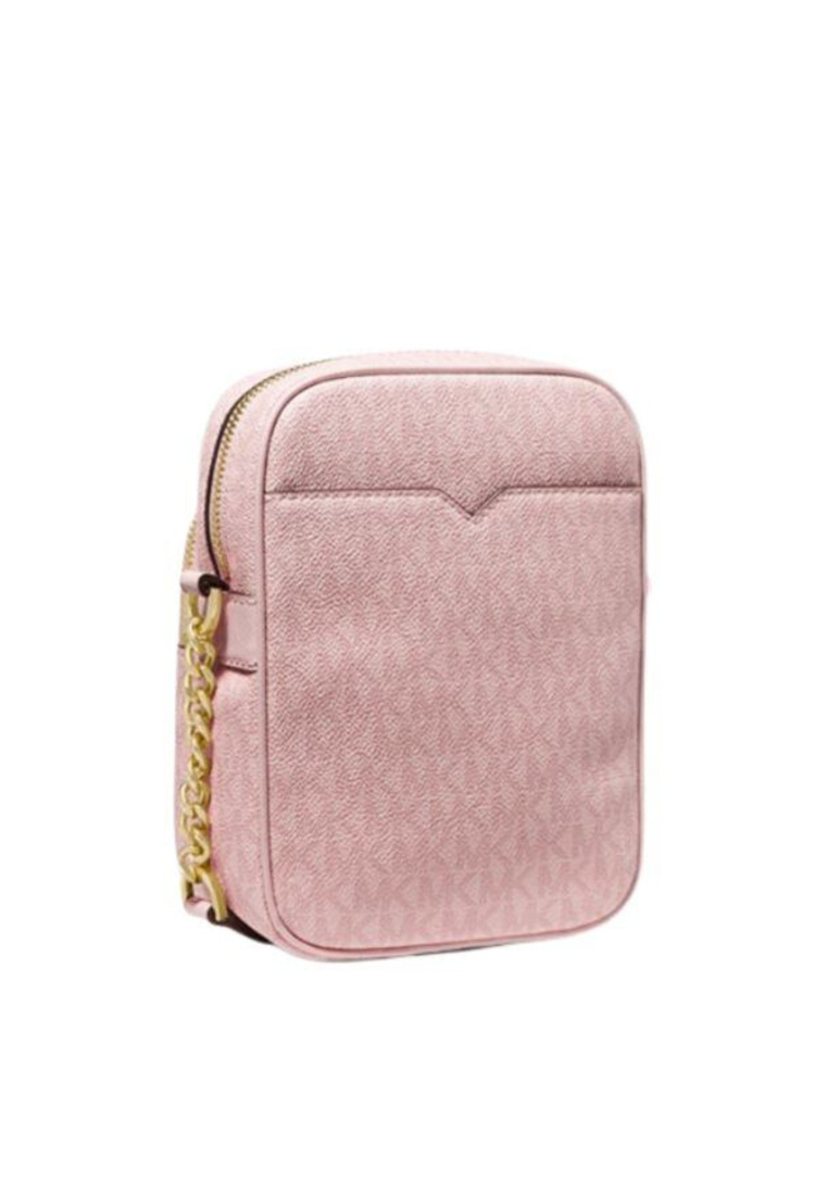 Michael Kors 35F1STVC2B Jet Set Travel Medium Logo Crossbody Bag In Dark Powder Blush