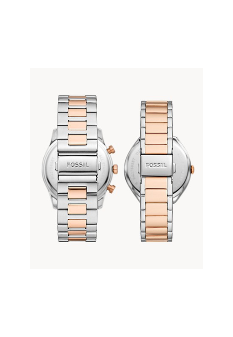 Fossil His And Hers BQ2756SET Multifunction Stainless Steel Watch