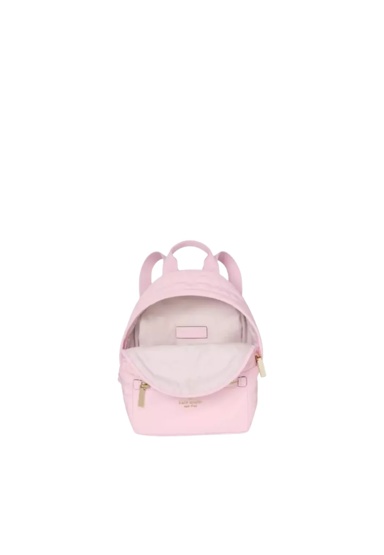 Kate Spade Flower Quilted Nylon Backpack Small In Pink Horiz KK158