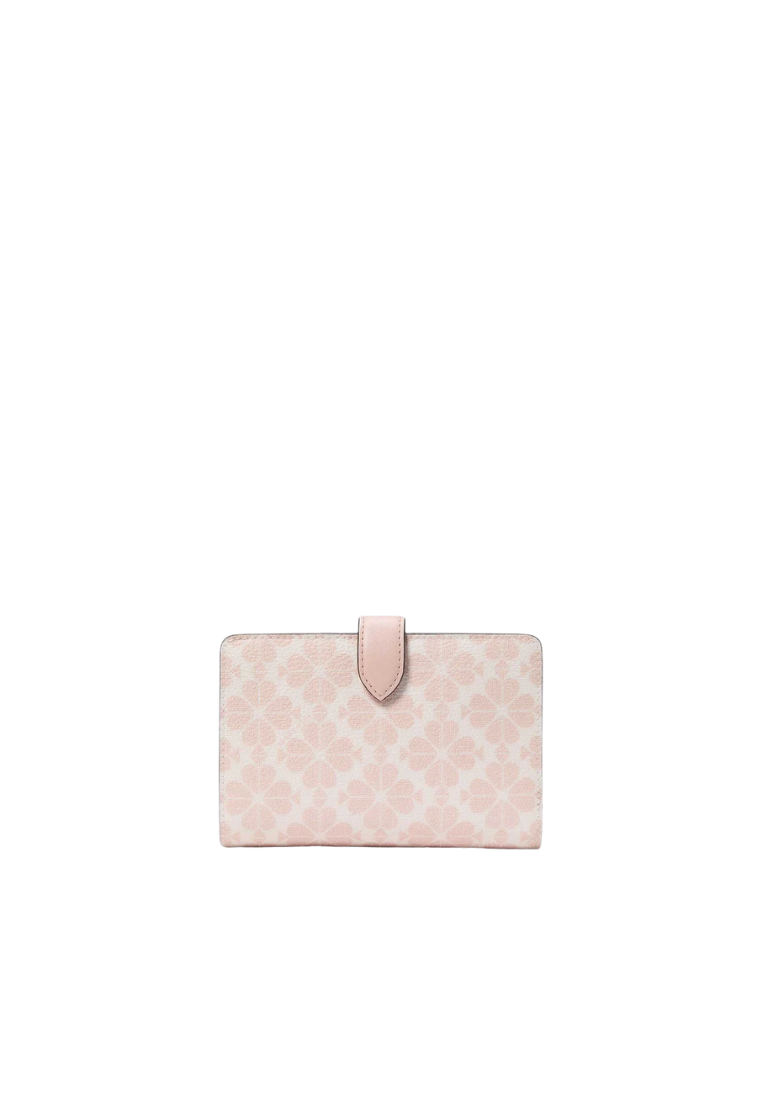 Kate Spade Flower Medium Compact Bifold Wallet In Rose Smoke KG488