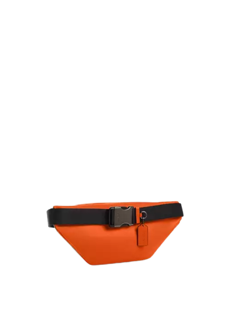 Coach Racer Belt Bag Colorblock Signature Canvas In Spice Orange Multi CAJ77