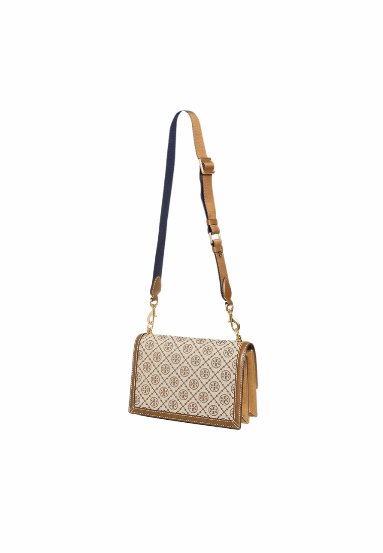 Tory Burch T Monogram Jacquard Crossbody Bag In Hazelnut 155127