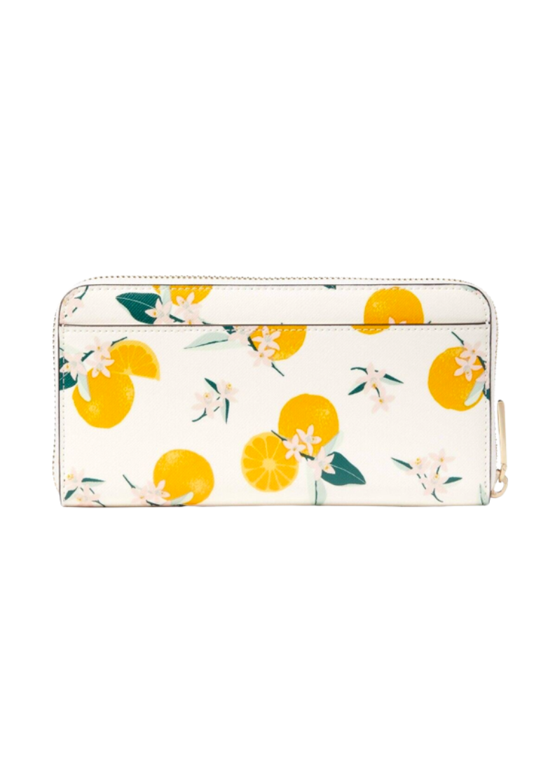Kate Spade Madison Orange Toss Wallet Large Continental In Cream Multi KC563