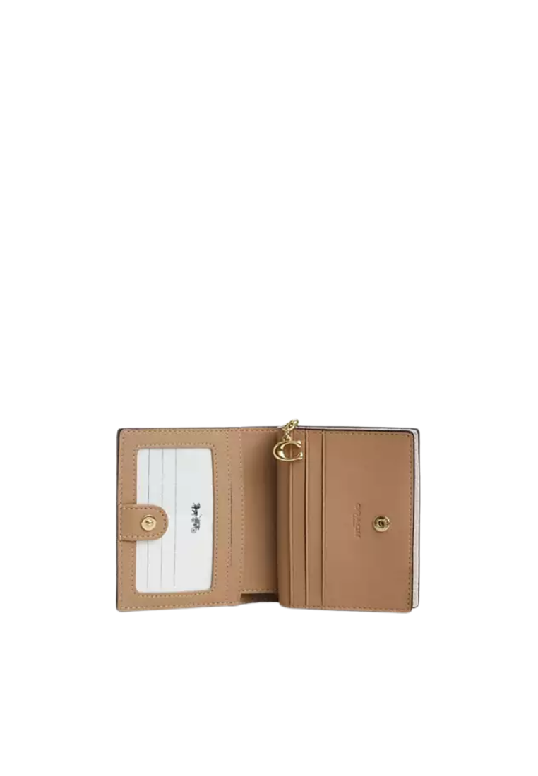Coach Snap Wallet With Floral Print In Chalk Multi Cap15