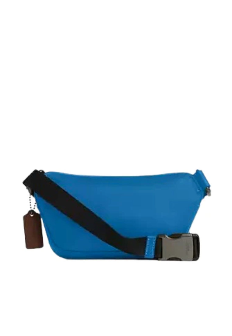 Coach Elias Mini Belt Bag With Checkerboard Print In Blue Jay Chalk CR210