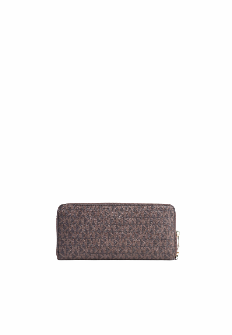 Michael Kors Jet Set Travel Continental Large Wallet 35F8GTVT3B In Brown Acorn