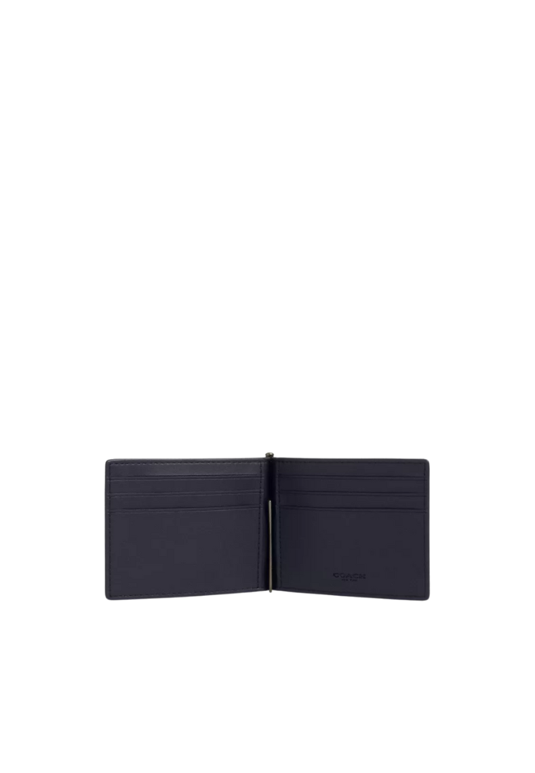 Coach Slim Money Clip Billfold Wallet Signature In Denim CY059