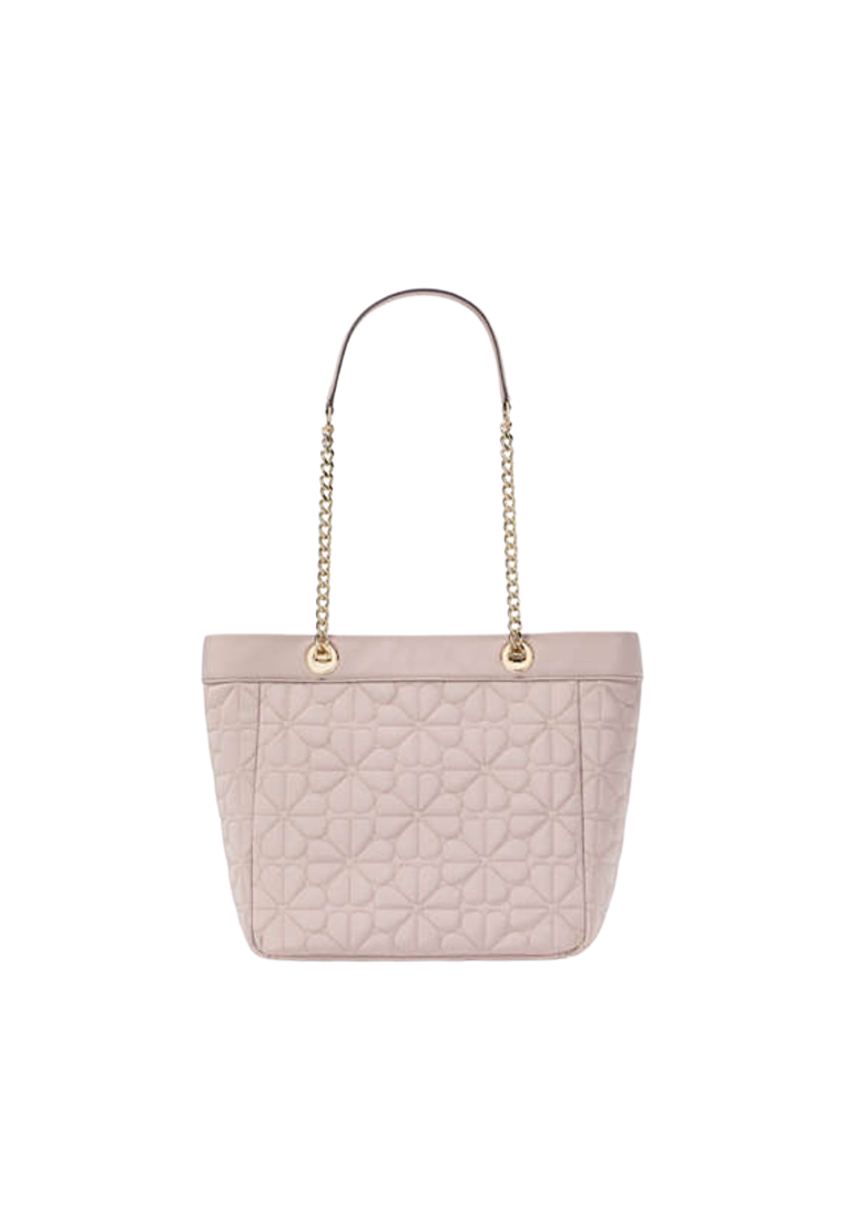 Kate Spade Spade Flower Quilted Nylon Tote Bag In Cozy Grey KK156